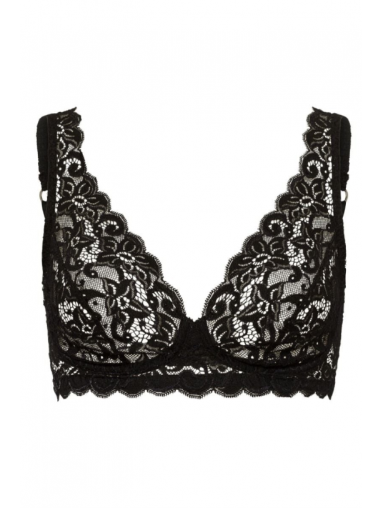 Soutien-gorge dentelle sans armatures noir MOMENTS