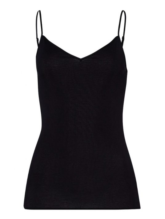 Hanro Spaghetti top black COTTON