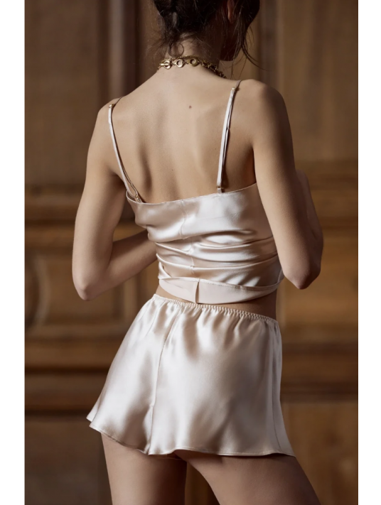 Marjolaine silk shorty sand TRACY