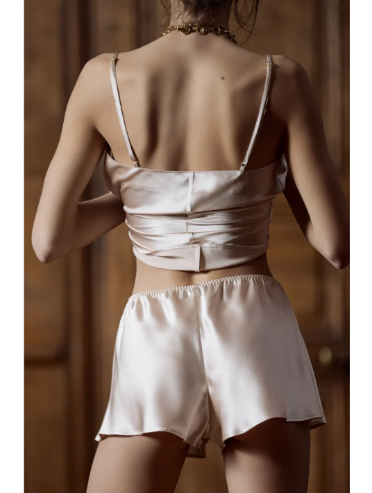 Marjolaine silk shorty sand TRACY