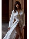 Marjolaine Peignoir long en soie naturel TRACY