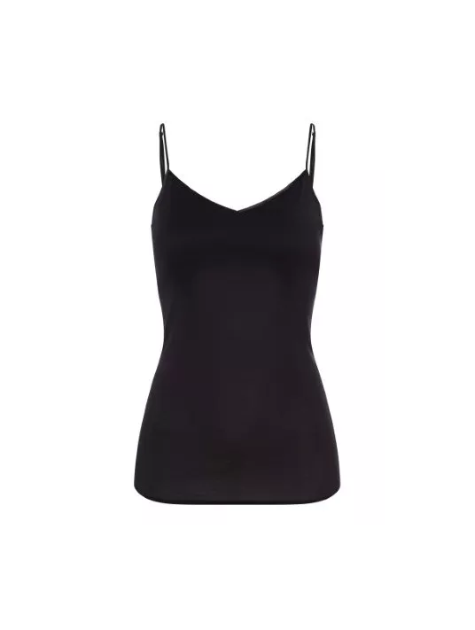 hanro Removable pads top black COTTON hanro Removable pads top black COTTON
