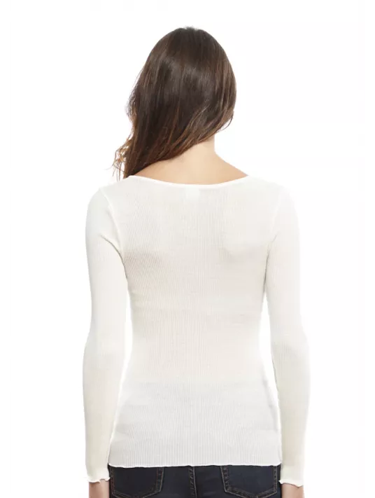 Oscalito Top manches longues col V LAINE ET SOIE Oscalito Top manches longues col V LAINE ET SOIE