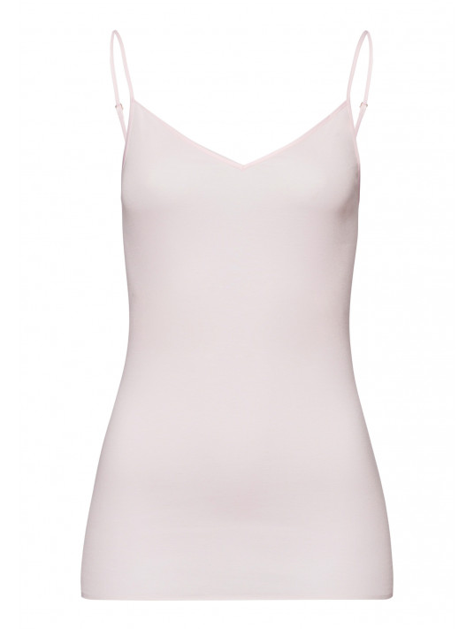 hanro Débardeur fines bretelles rose COTON