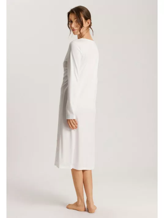 Hanro Chemise de nuit en coton manches longues ANNE Hanro Chemise de nuit en coton manches longues ANNE