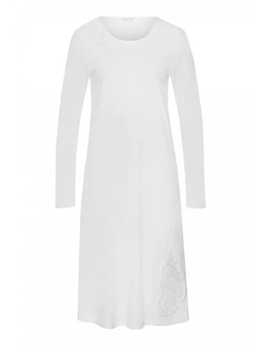 Hanro Chemise de nuit en coton manches longues ANNE Hanro Chemise de nuit en coton manches longues ANNE