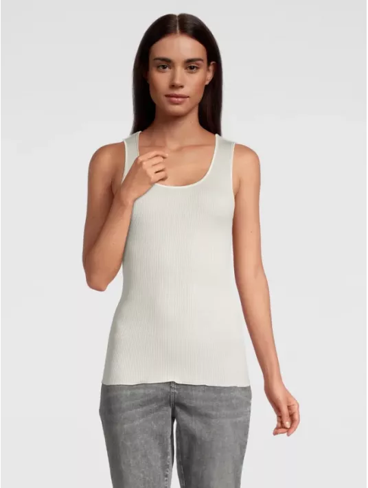 Oscalito Large straps top champagne WOOLEN SILK Oscalito Large straps top champagne WOOLEN SILK