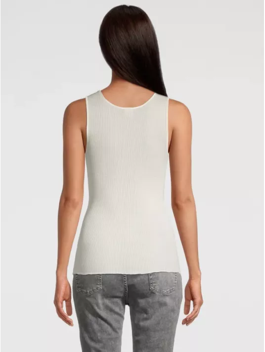 Oscalito Large straps top champagne WOOLEN SILK Oscalito Large straps top champagne WOOLEN SILK
