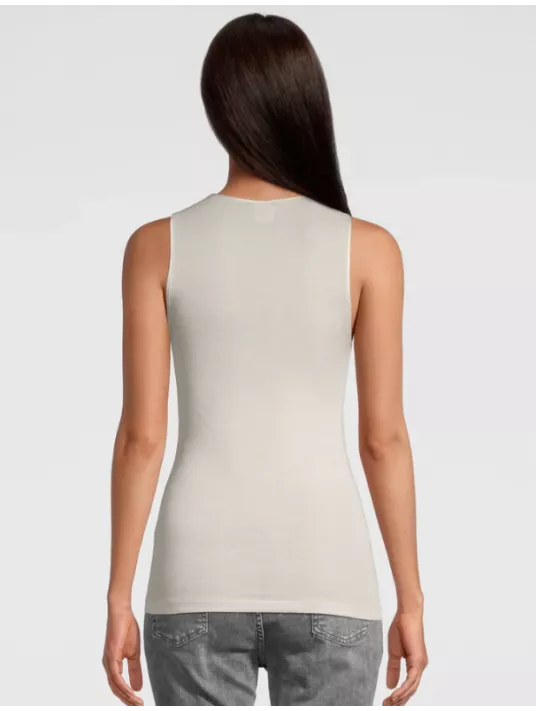 Oscalito Tank top champagne WOOLEN SILK Oscalito Tank top champagne WOOLEN SILK