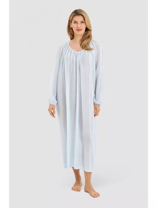Feraud Chemise de nuit longue voile COTON Feraud Chemise de nuit longue voile COTON
