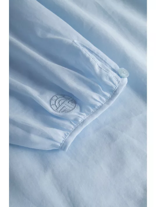 Feraud Chemise de nuit bleu voile COTON Feraud Chemise de nuit bleu voile COTON