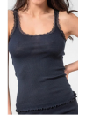 Moretta Tank top black WOOLEN SILK Moretta Tank top black WOOLEN SILK