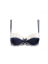Half cup bra dark blue SPLENDEUR SOIE