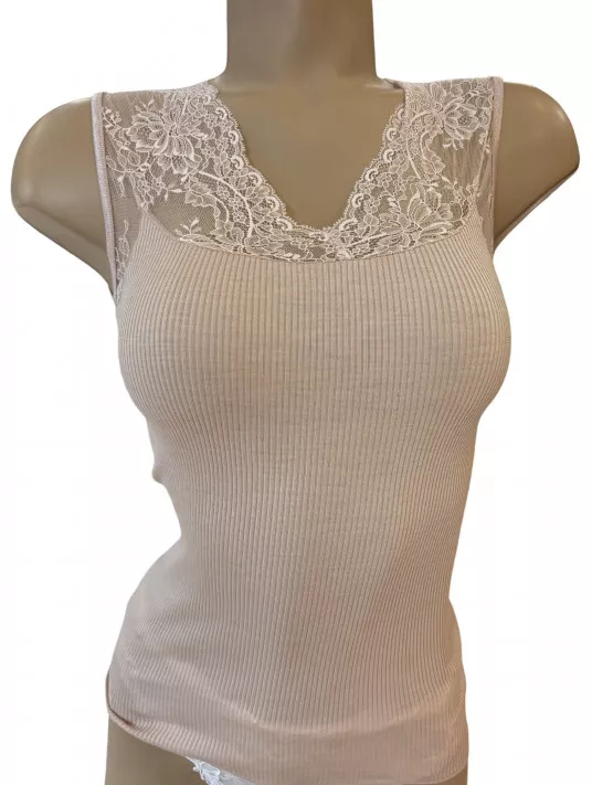 Moretta Tank top skin lace WOOLEN SILK Moretta Tank top skin lace WOOLEN SILK