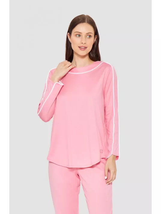 Feraud Pyjama en coton manches longues rose Feraud Pyjama en coton manches longues rose