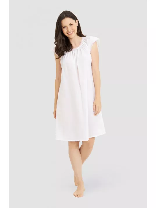 Feraud Short-sleeved nightgown pink dots COTTON Feraud Short-sleeved nightgown pink dots COTTON