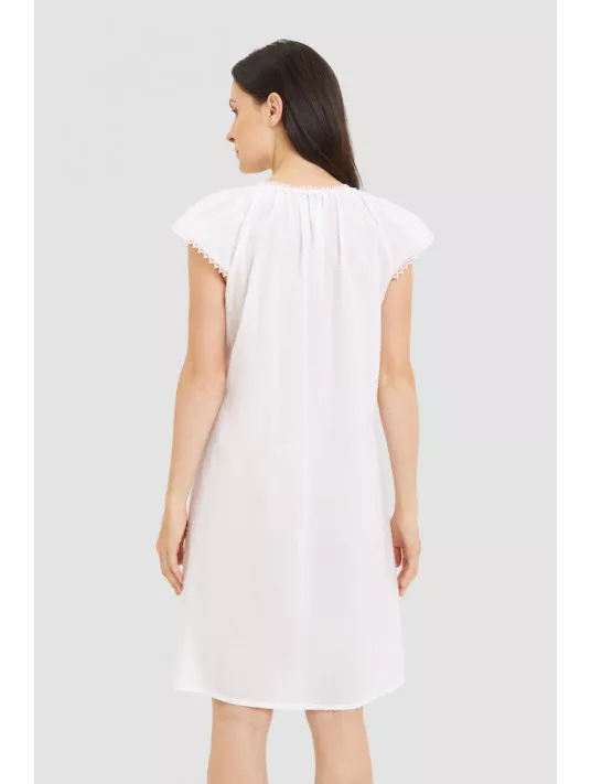 Feraud Short-sleeved nightgown pink dots COTTON Feraud Short-sleeved nightgown pink dots COTTON
