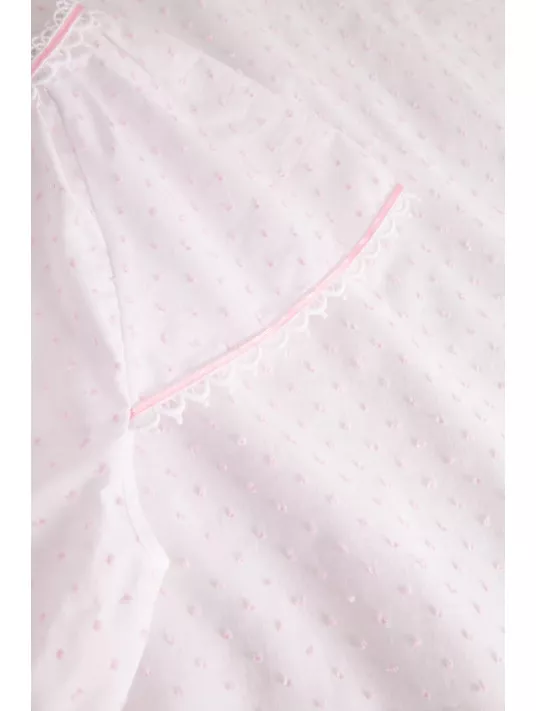 Feraud Short-sleeved nightgown pink dots COTTON Feraud Short-sleeved nightgown pink dots COTTON