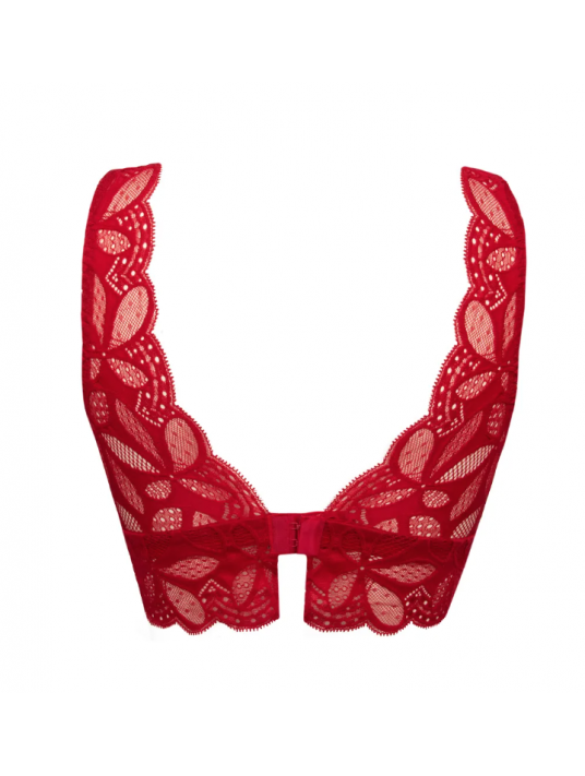 Non-wired red bralette STRICTO SENSUELLE