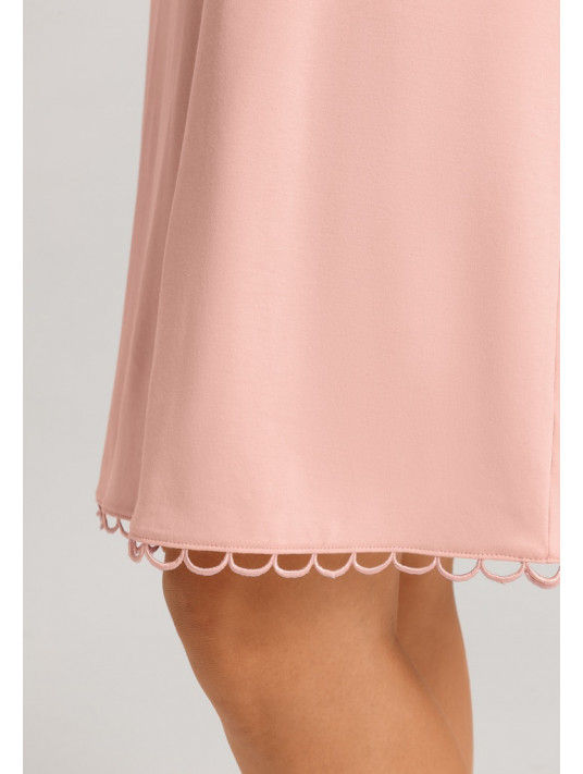 Hanro Chemise de nuit coton rose ANOUK