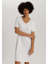 Hanro Short-sleeved white cotton nightgown ANOUK Hanro Short-sleeved white cotton nightgown ANOUK