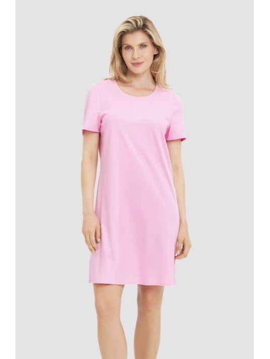 Short sleeved cotton nightgown pink HIGH CLASS