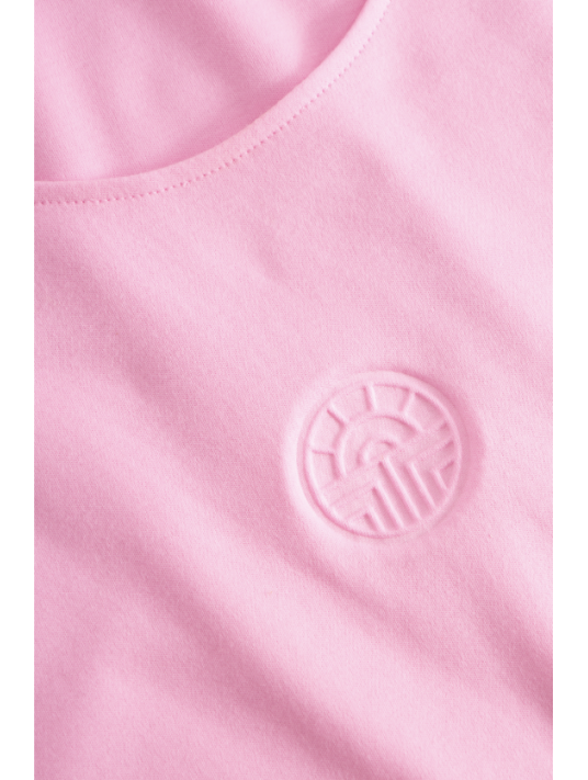 Liquette manches courtes en coton rose HIGH CLASS