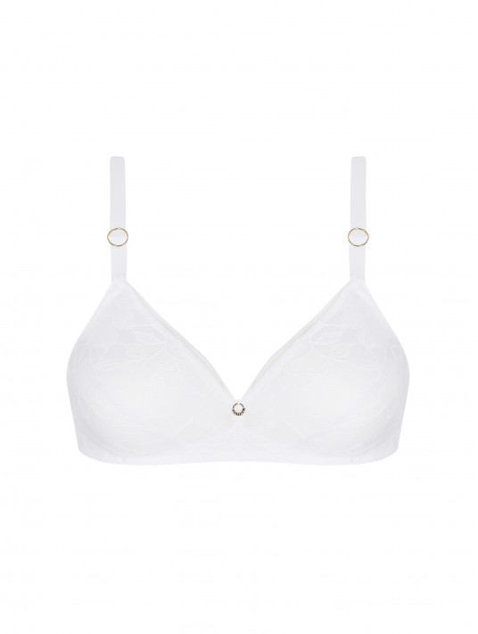 ANtigel white Non wired bra DENTELLE REBELLE