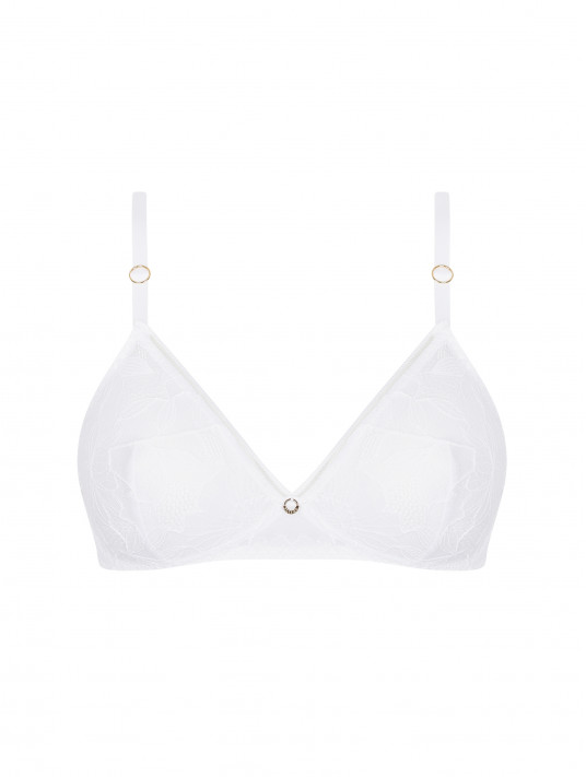 Antigel white Non wired bra DENTELLE REBELLE