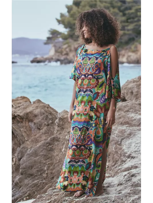 Marjolaine Long silk dress ATHENA Marjolaine Long silk dress ATHENA