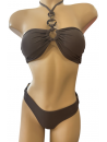 CALARENA Brown Bandeau Two-Piece Bikini gabon SEA+SWIM