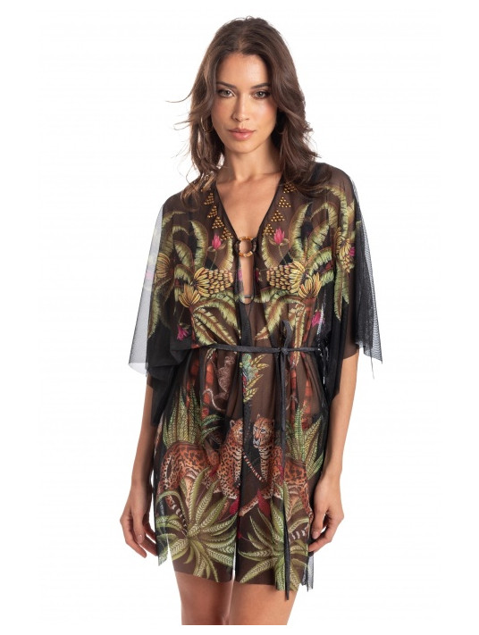 PIN UP Poncho imprimé SAFARI