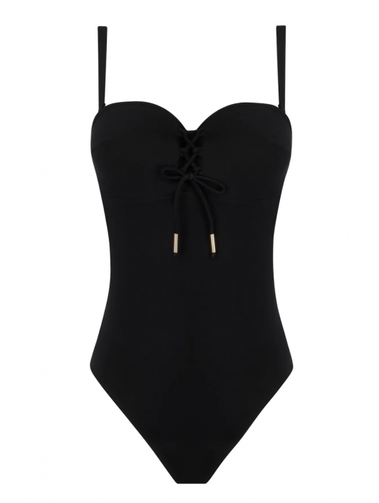 ANTIGEL Maillot une pièce noir bandeau coque LA GLAM TONIQUE