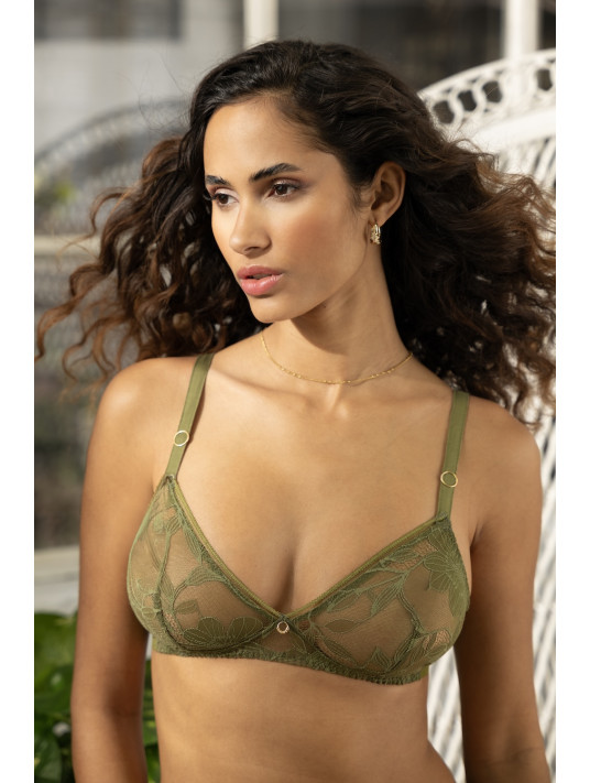 Antigel Non wired bra green DENTELLE REBELLE