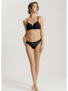 Hanro Culotte dentelle coton noir MOMENTS