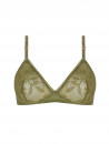 Soutien-gorge sans armatures vert DENTELLE REBELLE