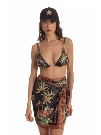 PIN UP Jupe paréo SAFARI noir