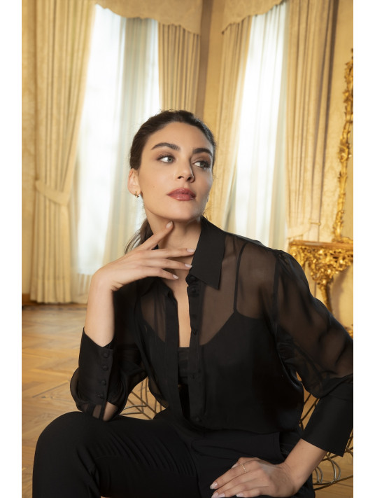 Lise Charmel Chemisier soie transparent VARIATION DESIR