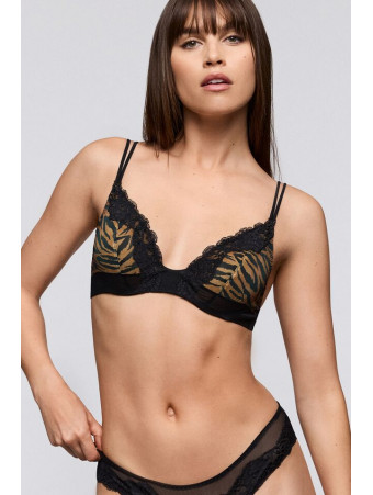 Andres Sarda Deep plunge bra wild BREMER