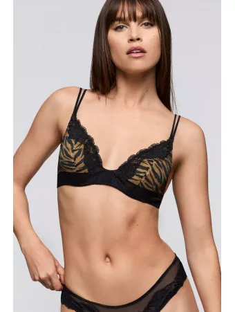 Andres Sarda Deep plunge bra wild BREMER