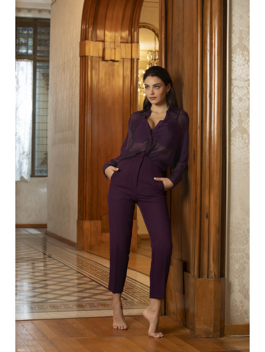 Chemisier soie transparent purple VARIATION DESIR