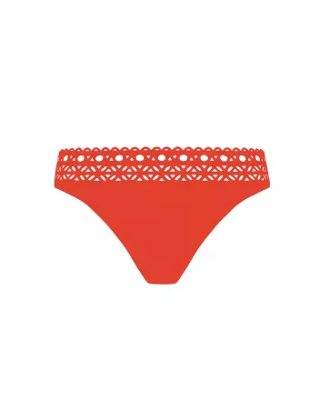 Slip taille basse orange AJOURAGE COUTURE