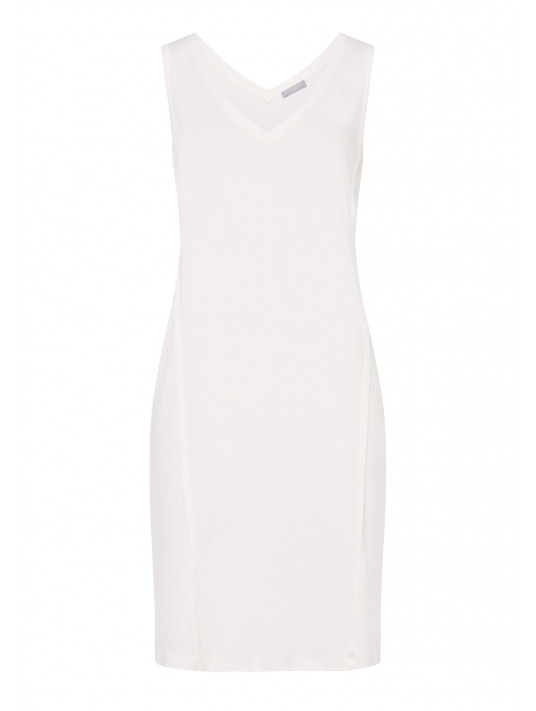 Hanro Chemise de nuit sans manches blanc PURE ESSENCE