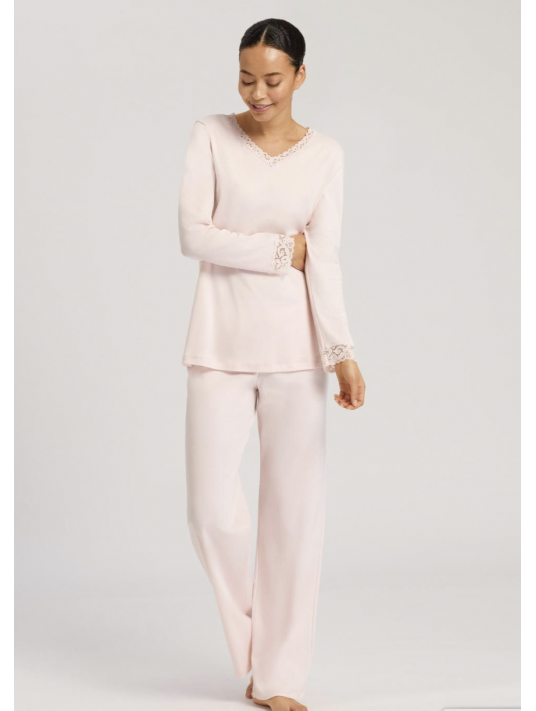 hanro Long sleeved pink Pajamas MOMENTS