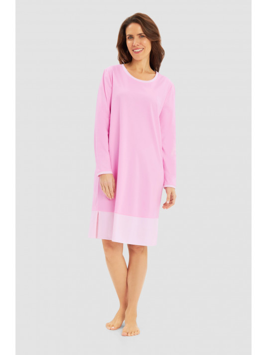 FERAUD Pink long-sleeved nightgown