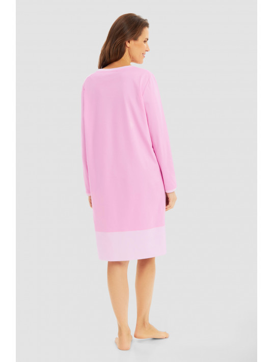 FERAUD Pink long-sleeved nightgown