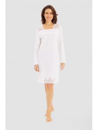 FÉRAUD Long-sleeved nightdress COTTON