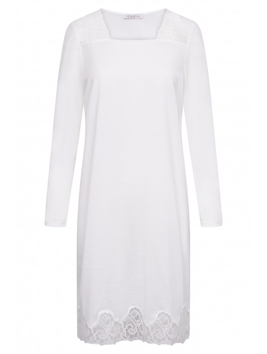 FÉRAUD Long-sleeved nightdress COTTON