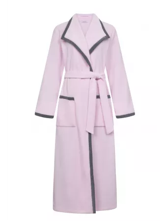 Pink Fleece wrap-around dressing gown