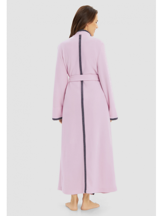 Pink Fleece wrap-around dressing gown
